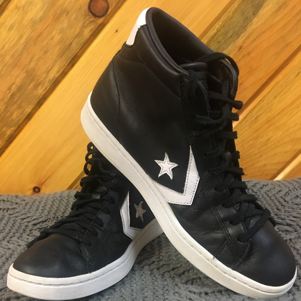Leather limited edition converse high tops